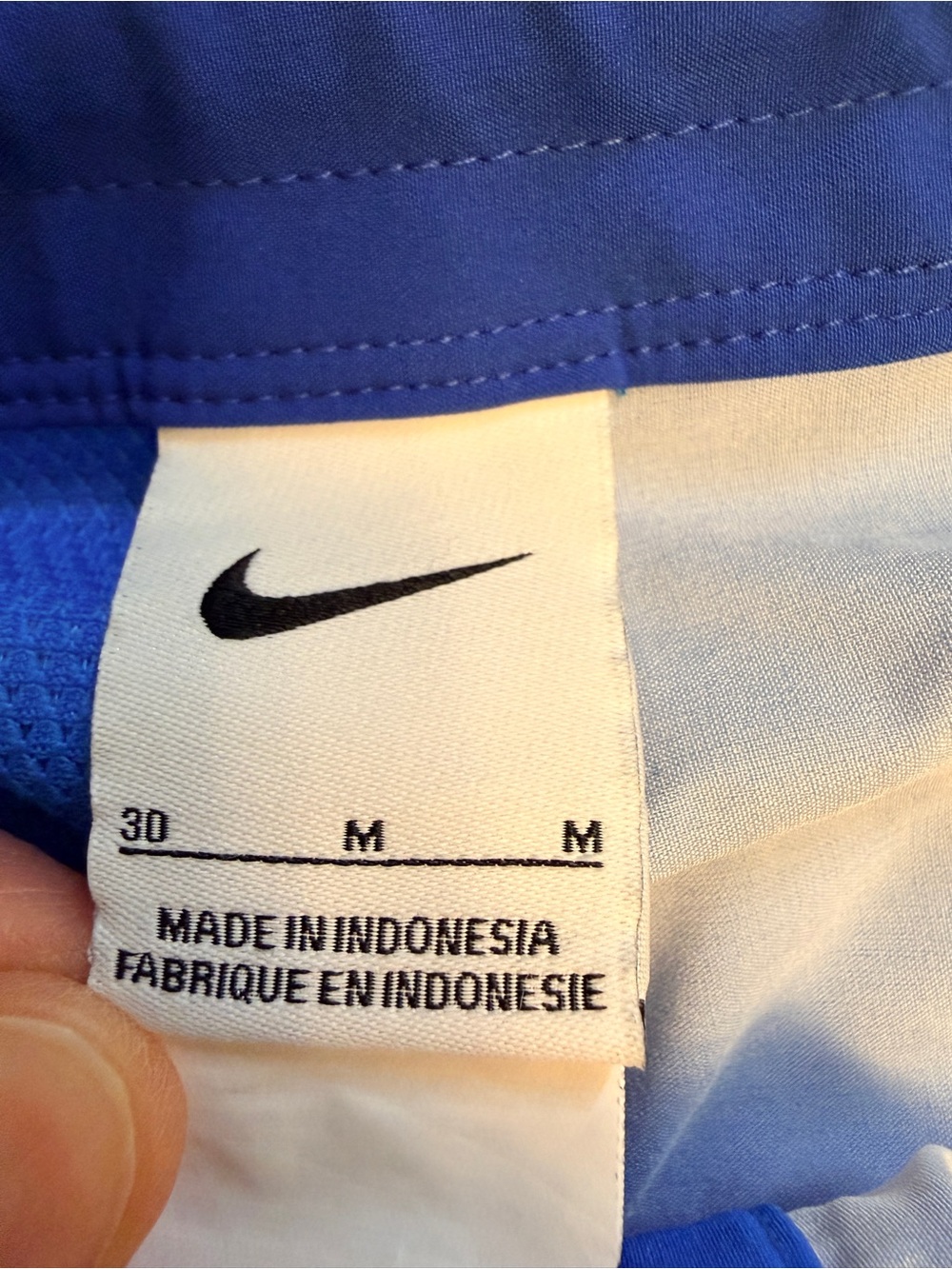Nike Swim Size 30 Fadeaway Poole 9â Board Shorts Blue No Liner Drawstring Logo - Picture 6 of 13